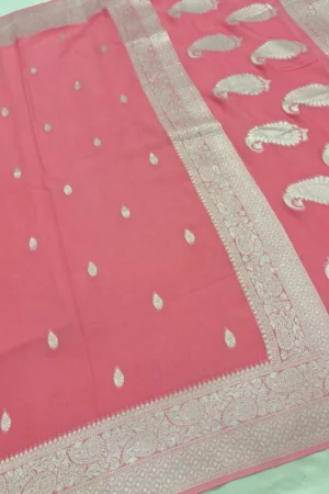 Starwberry Rupa Buti Banarasi Saree